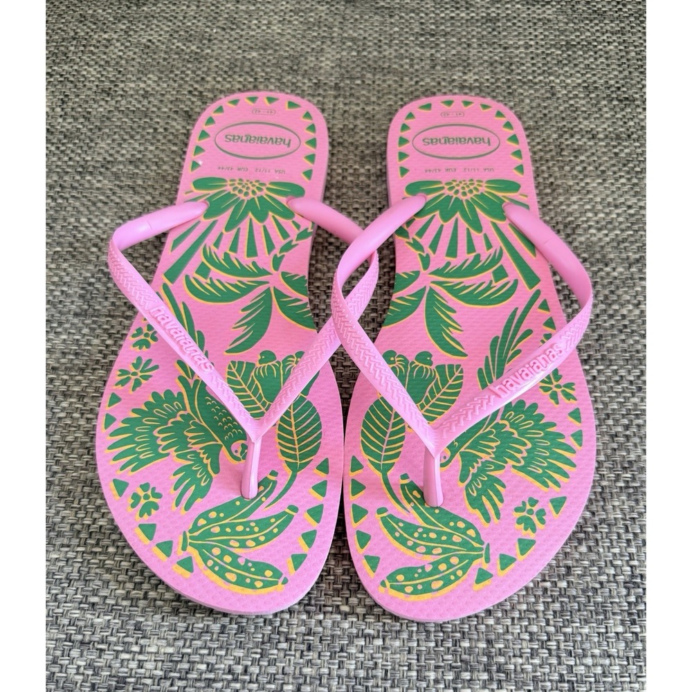 HAVAIANAS WOMEN'S FLIP FLOPS SIZE 11/12 PINK Lemonade